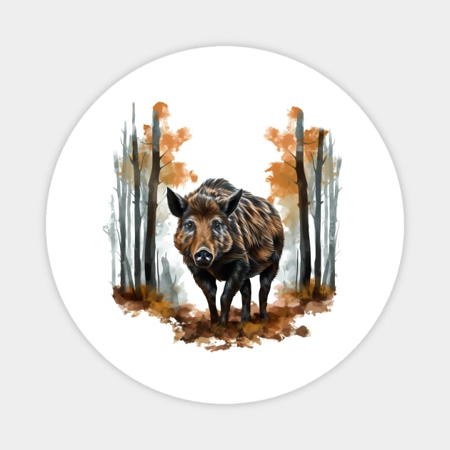 Wild Boar Magnet by zooleisurelife